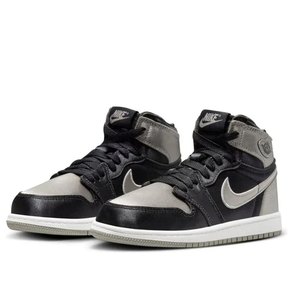 Nike Air Jordan 1 Retro High OG FD5304-010 Kids Black Gray Lifestyle Shoes RG210